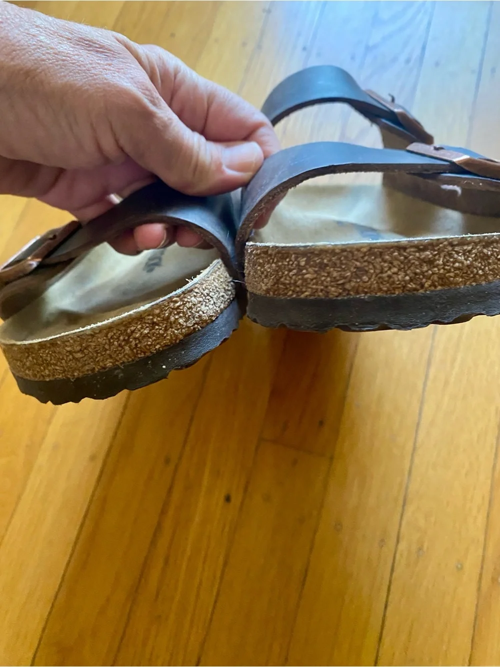 Birkenstock Men's Brown Arizona Two-Strap Sandals